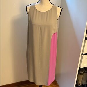 Fendi Pink and Gray Midi Dress